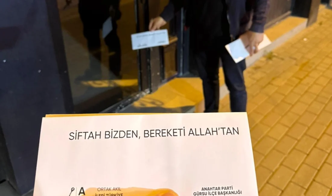  Bursa'da Anahtar Parti Gürsu İlçe Başkanlığı, önceki akşam saat