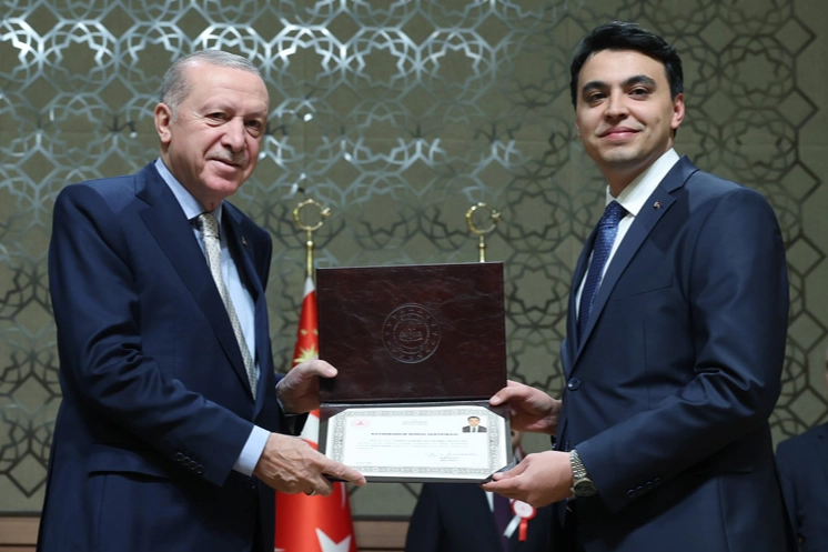  Cumhurbaşkanı Erdoğan'ın katıldığı 110. Dönem Kaymakamlık Kura Töreni'nde, Kaymakamlık