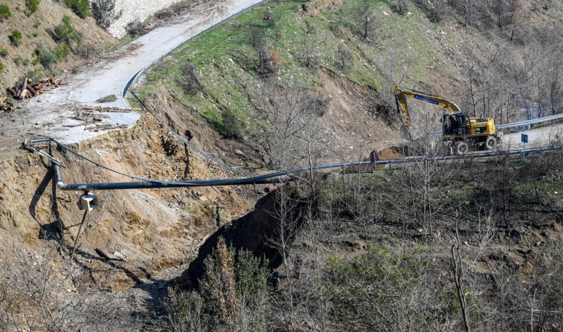  İzmir Büyükşehir Belediyesi, Ödemiş’te Çamyayla-Horzum yolunda orman yangınlarının ardından