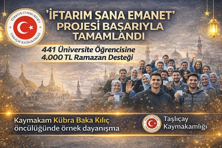 Ağrı'da Taşlıçay Kaymakamlığı tarafından Ramazan ayı öncesinde duyurulan “İftarım