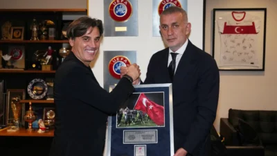  Türkiye Futbol Federasyonu Başkanı İbrahim Ethem Hacıosmanoğlu, Vincenzo Montella